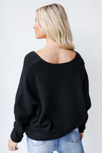 Sweater in black back view