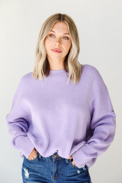 lavender oversized sweater