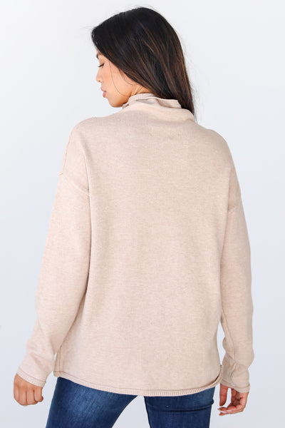 oatmeal Sweater back view