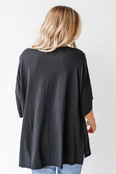 Basic Tee in black back view