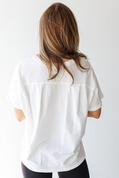 Tee in white back view