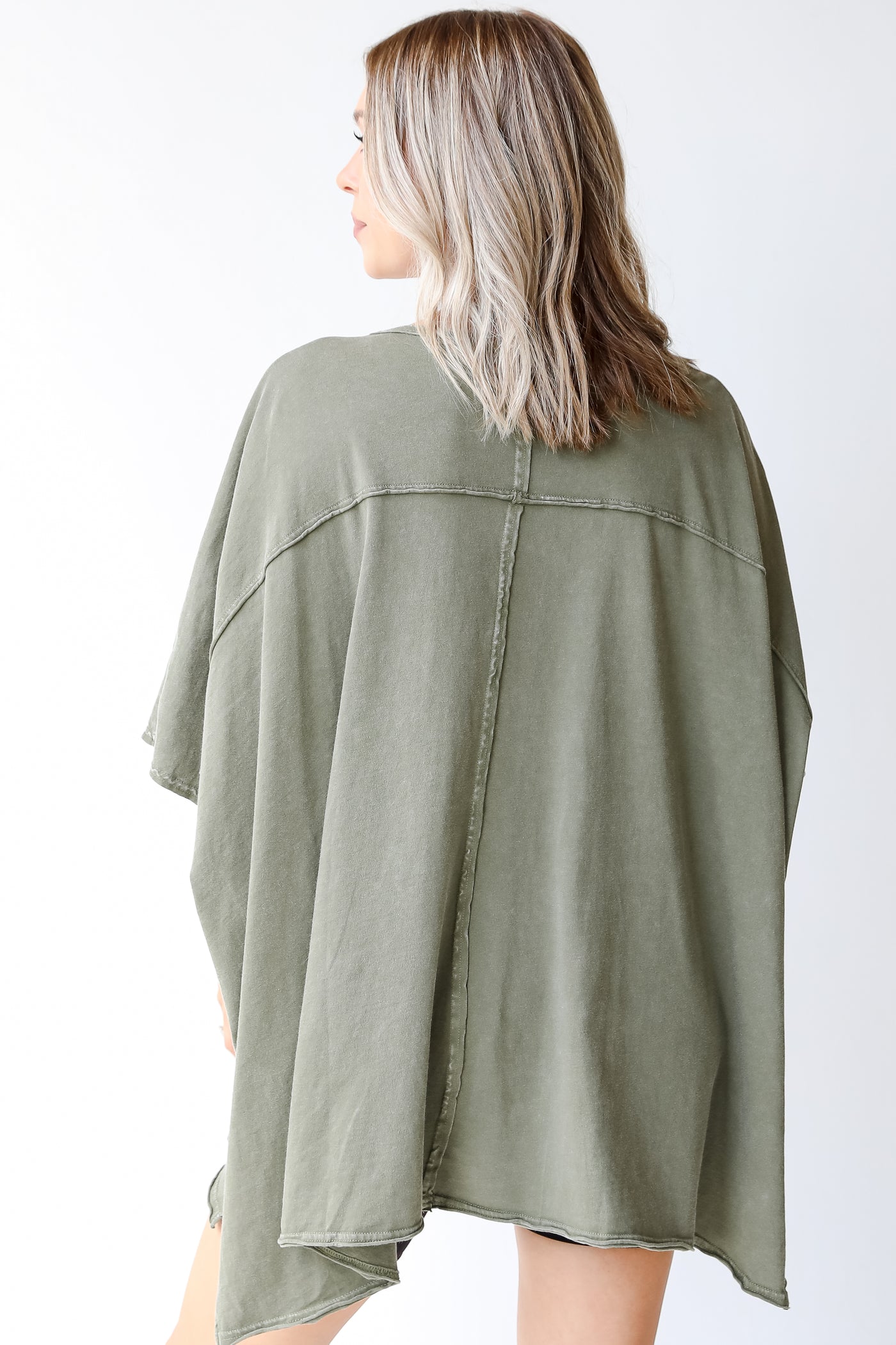Oversized Tee in olive back view