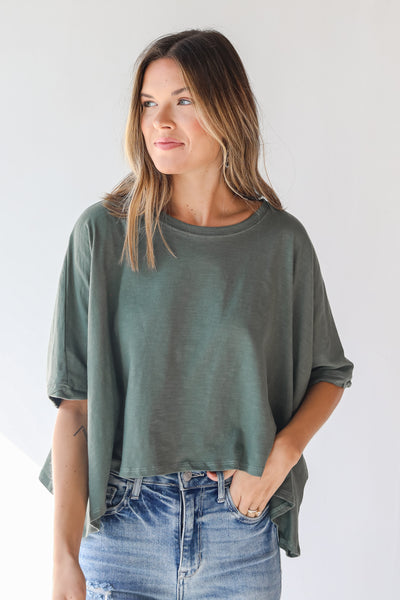 Oversized Top in olive