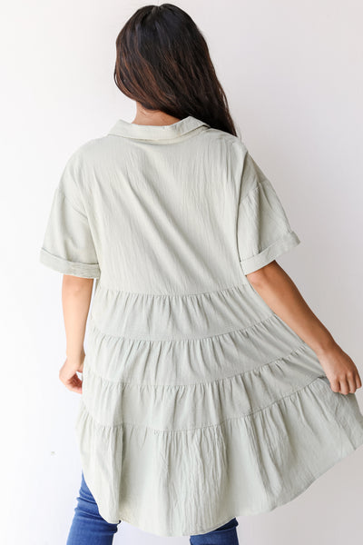 Tunic in sage back view