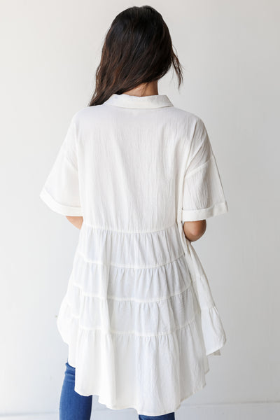 Tunic in white back view