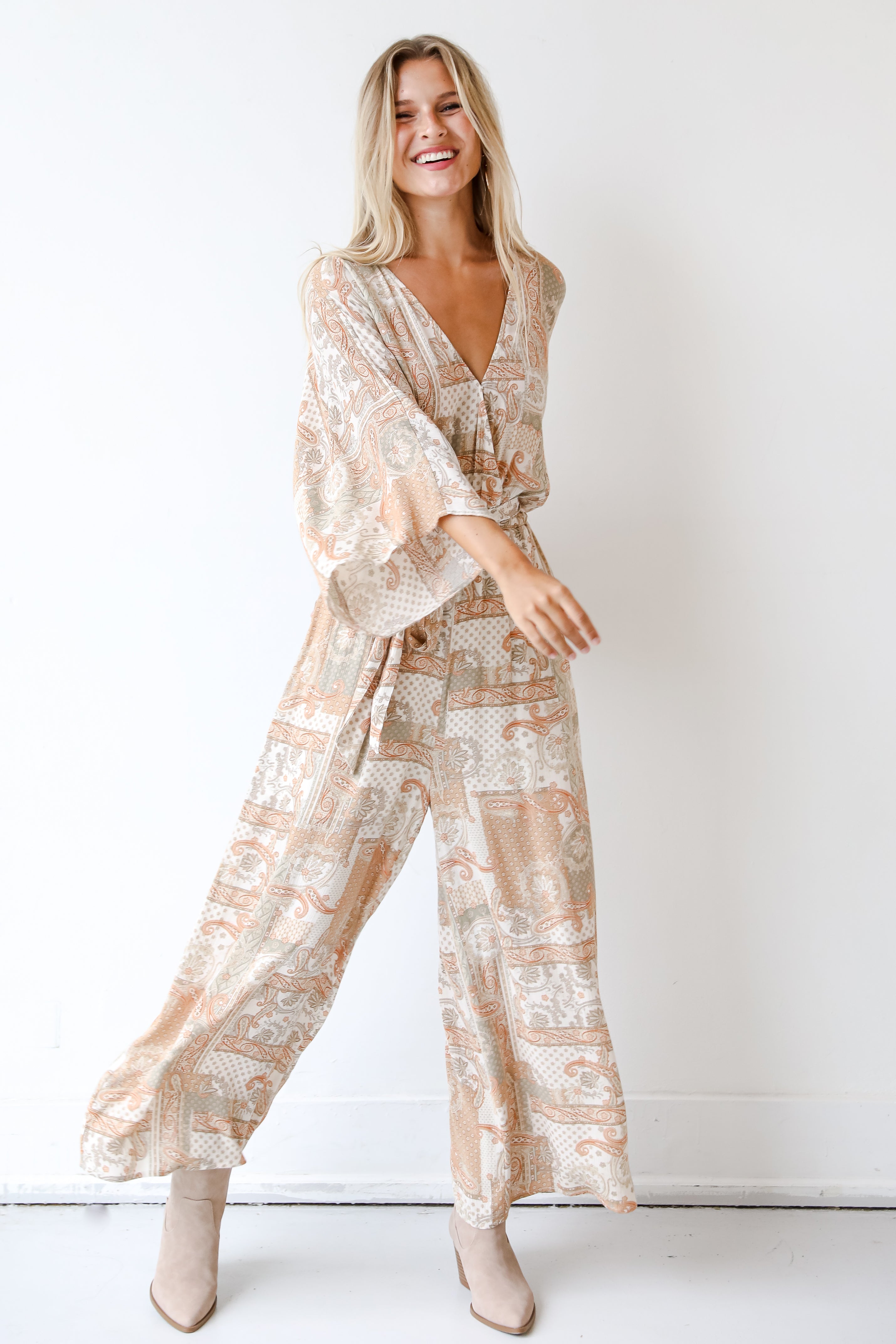 Paisley Jumpsuit front view