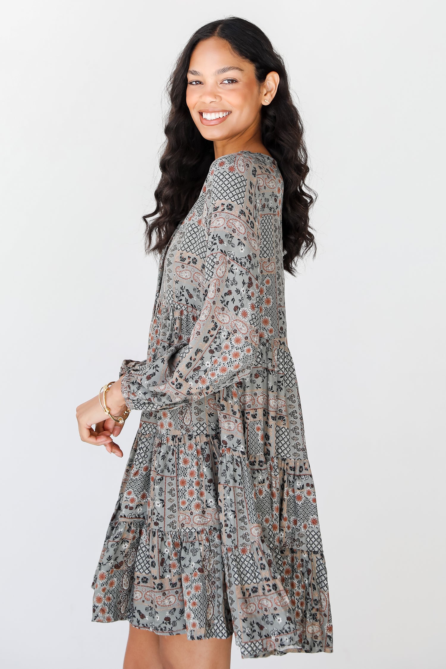 Paisley Mini Dress side view