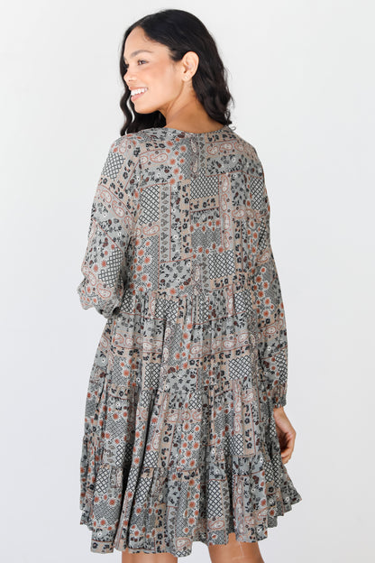 Paisley Mini Dress back view