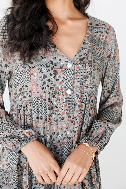 Paisley Mini Dress close up