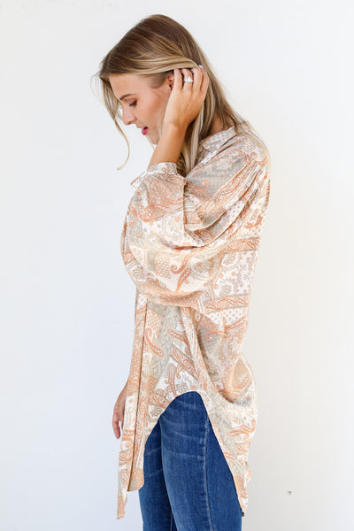 Paisley Tunic Blouse side view