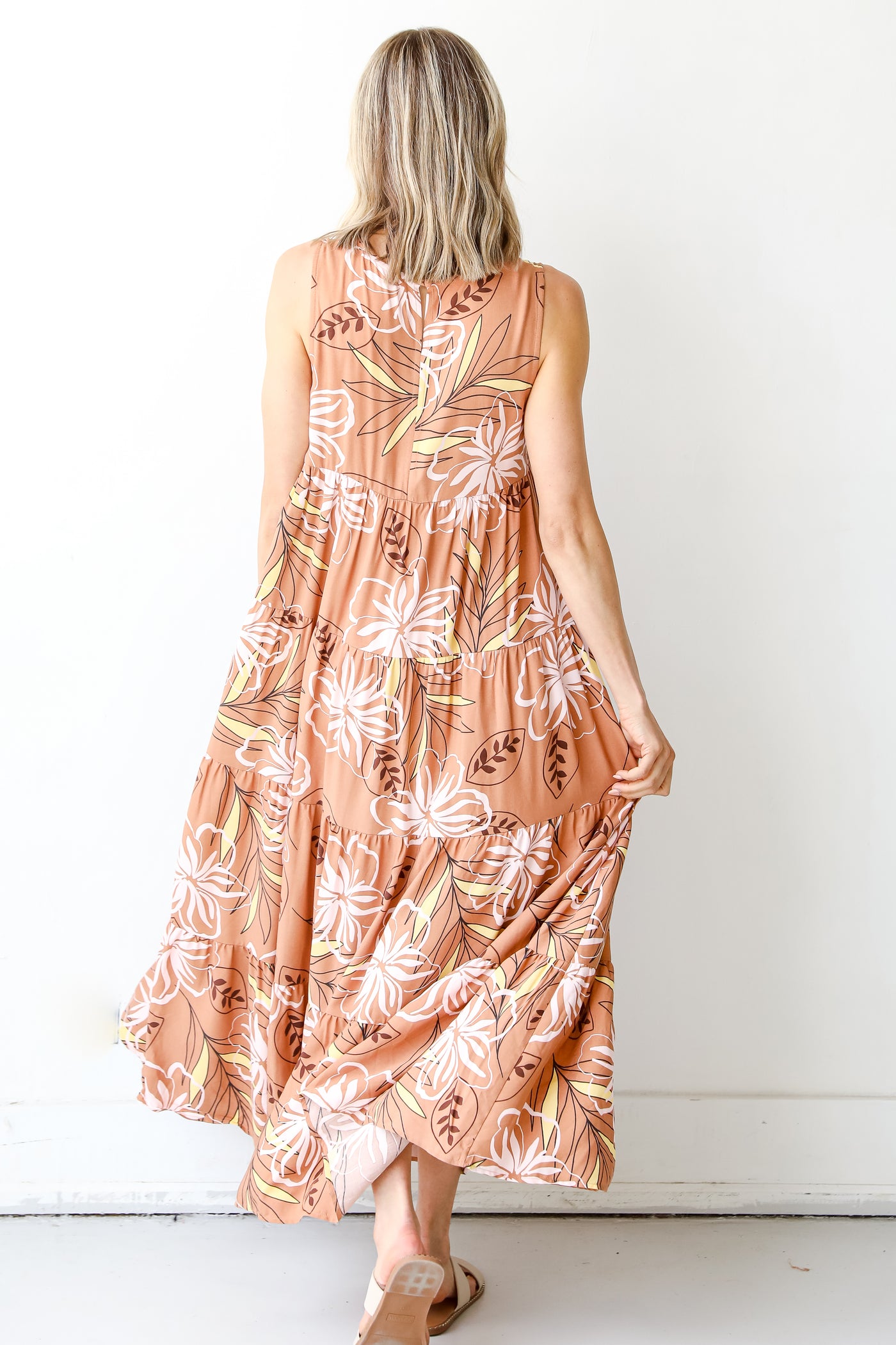 Maxi Dress in clay back view