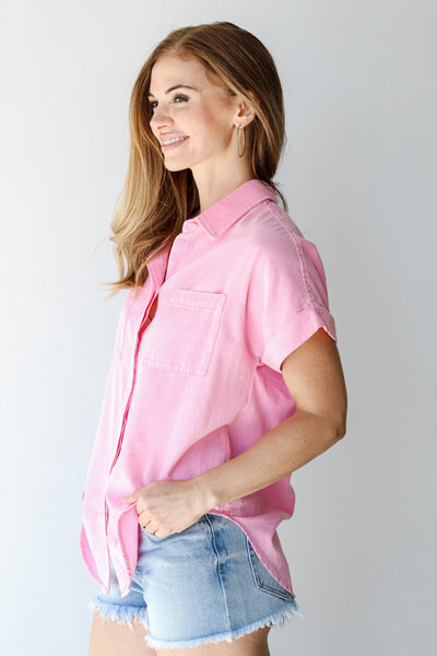 Button-Up Blouse side view