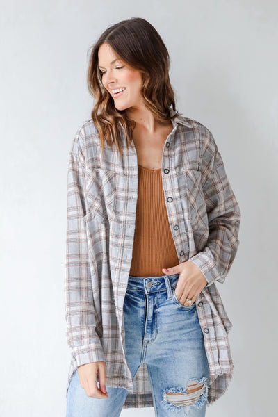 Flannel in grey