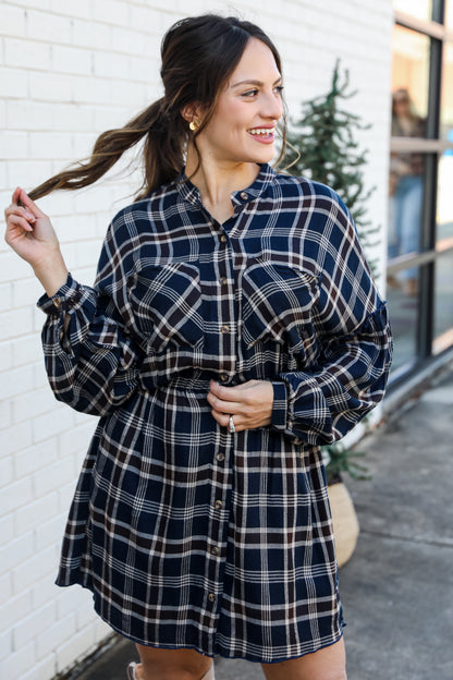 Plaid Flannel Mini Dress