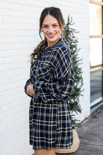 Plaid Flannel Mini Dress side view