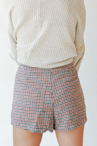 Houndstooth Shorts back view