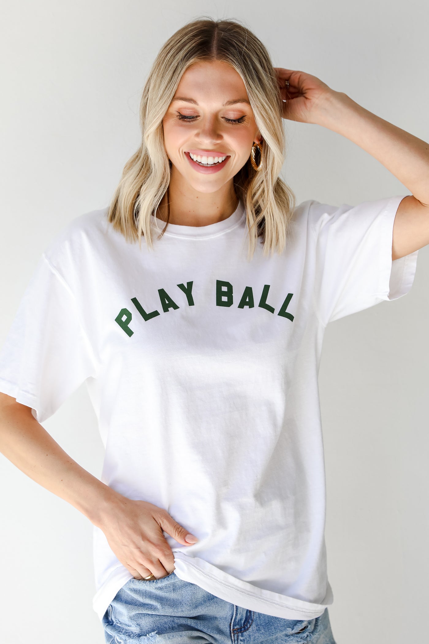 Play Ball Tee on model