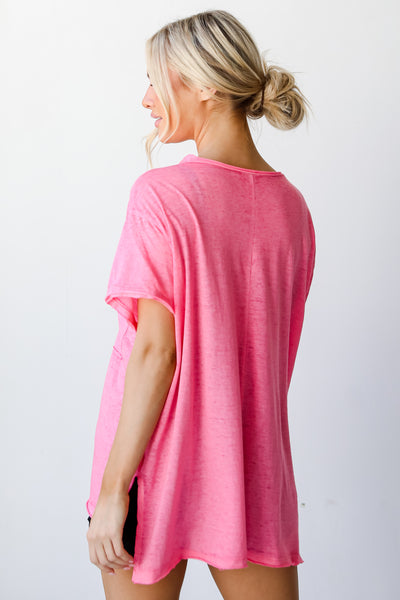 pink Everyday Tee back view