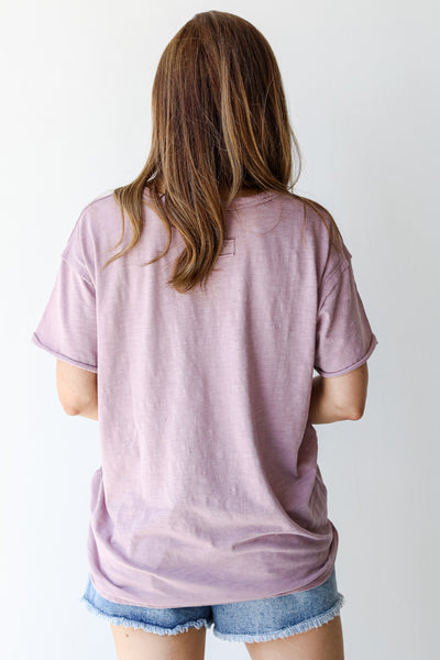 Tee in mauve back view