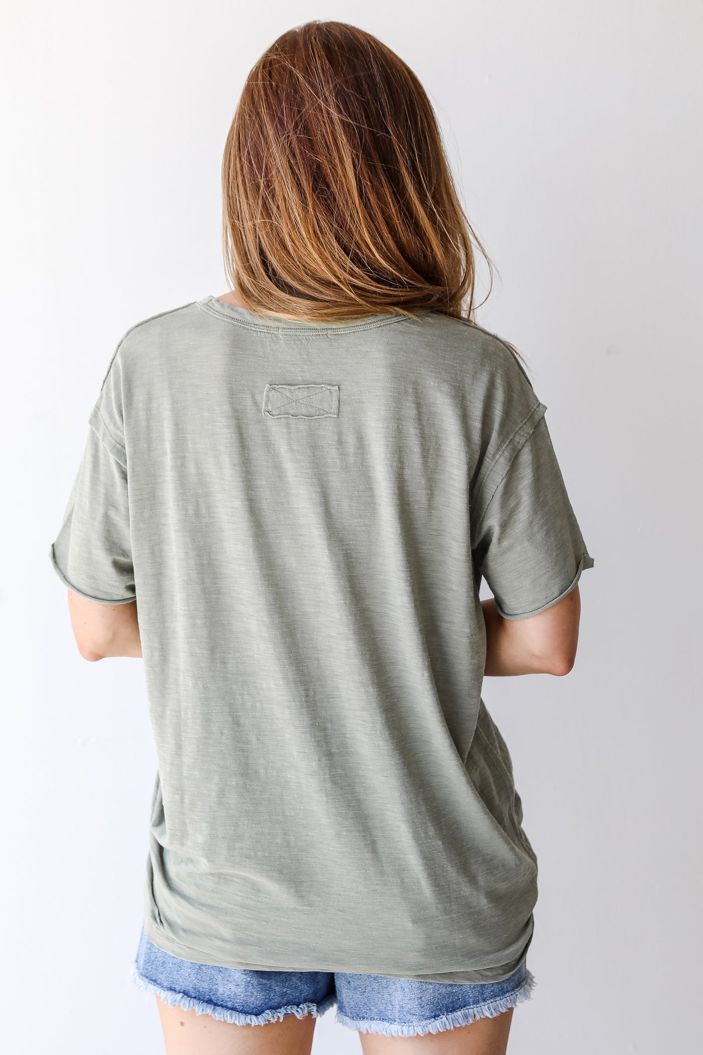 Tee in olive back view