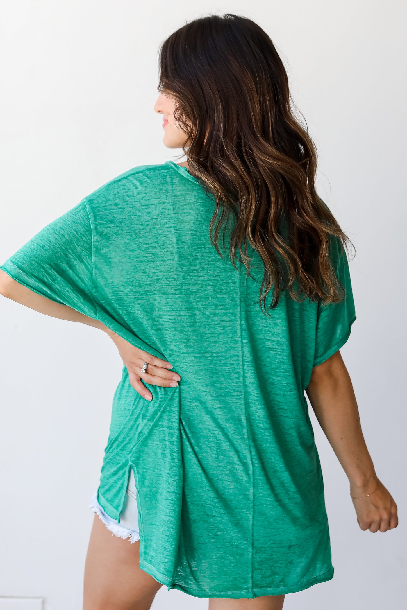 green Everyday Tee back view
