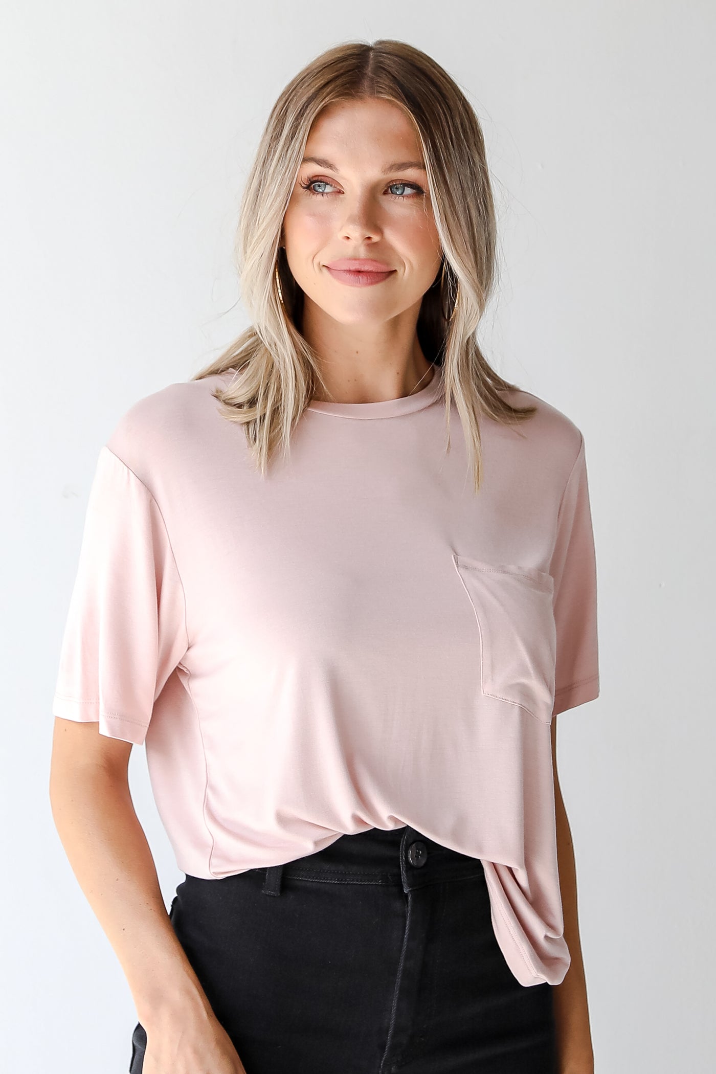 blush tee front view