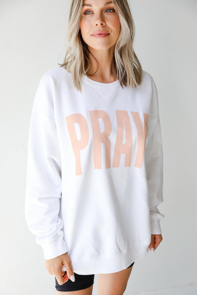 Oversized Pray Pullover front view