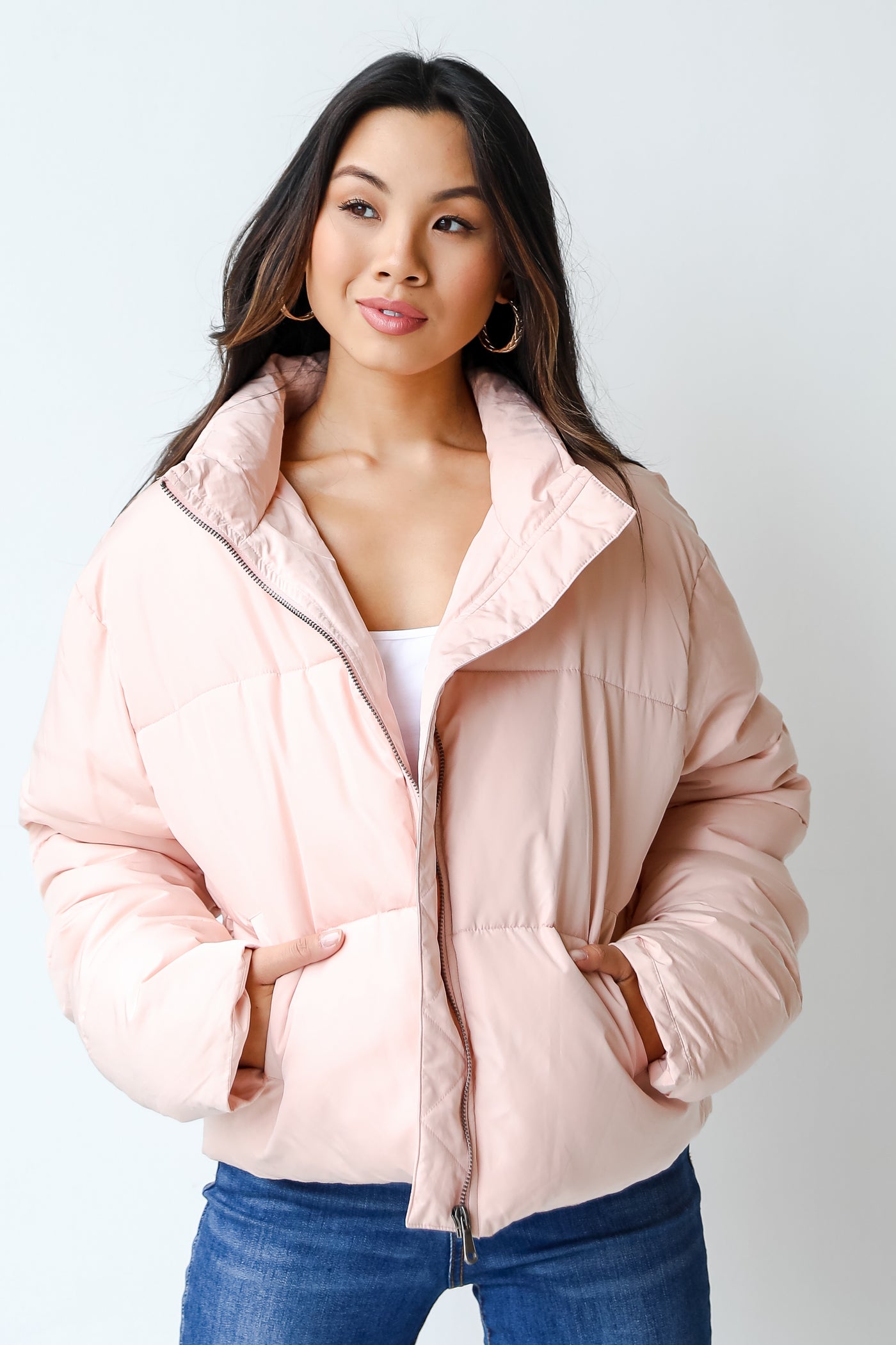 Puffer Jacket in pink