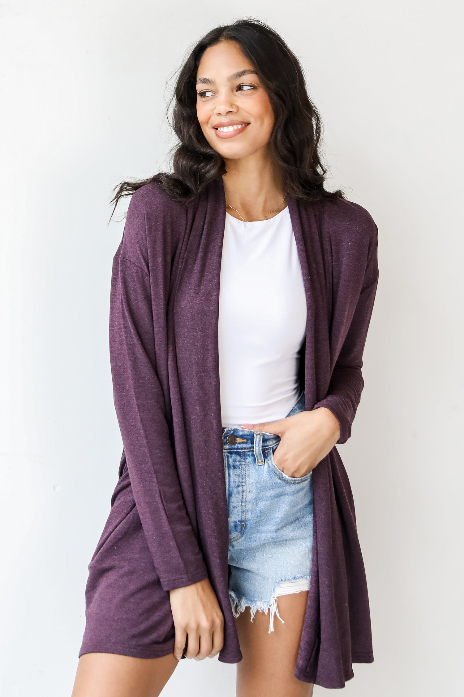 Cardigan on model