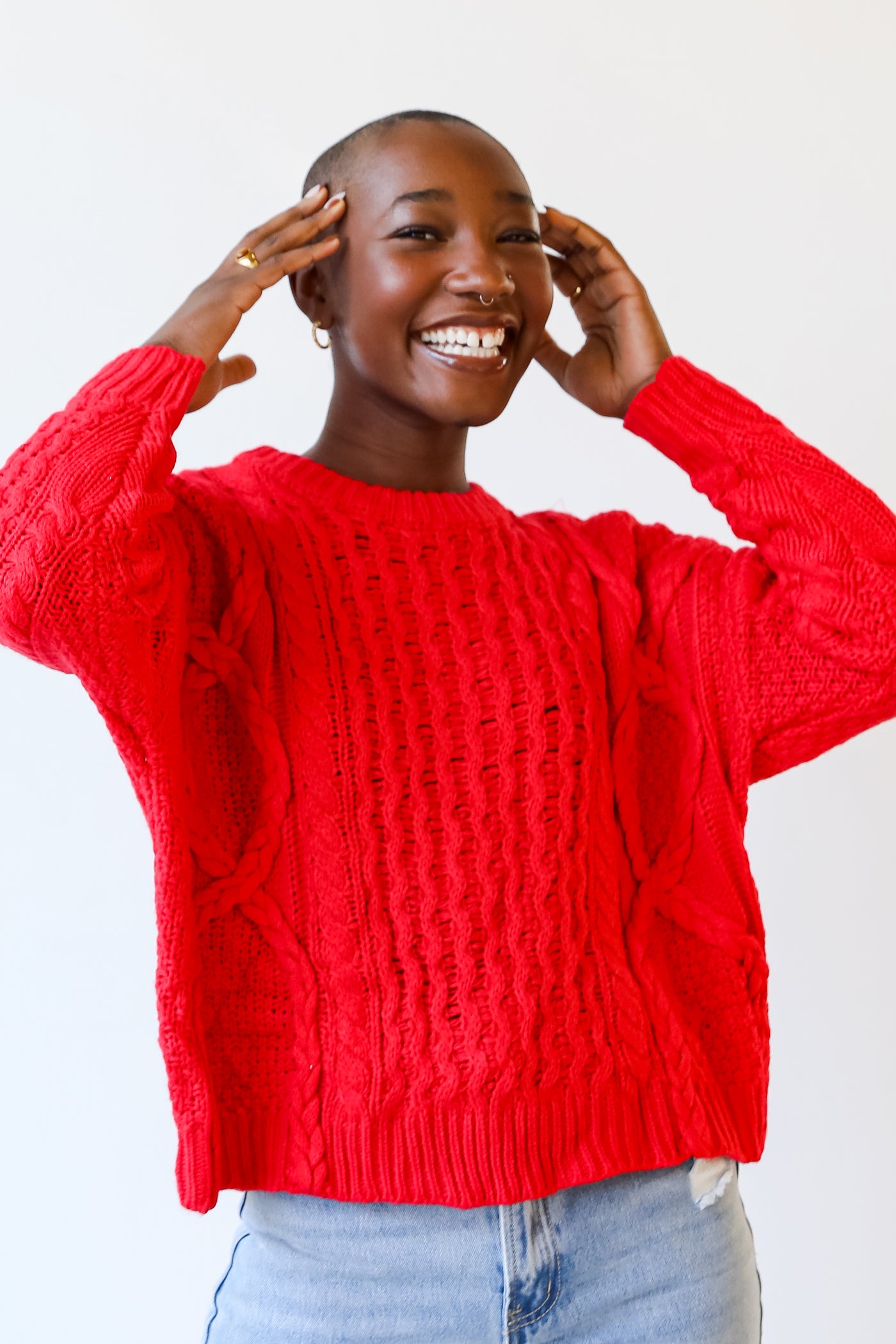 red Sweater on model