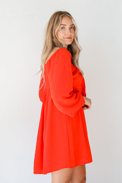 Tie-Front Mini Dress side view