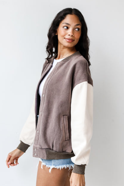 Rock Fleece Bomber Jacket side view