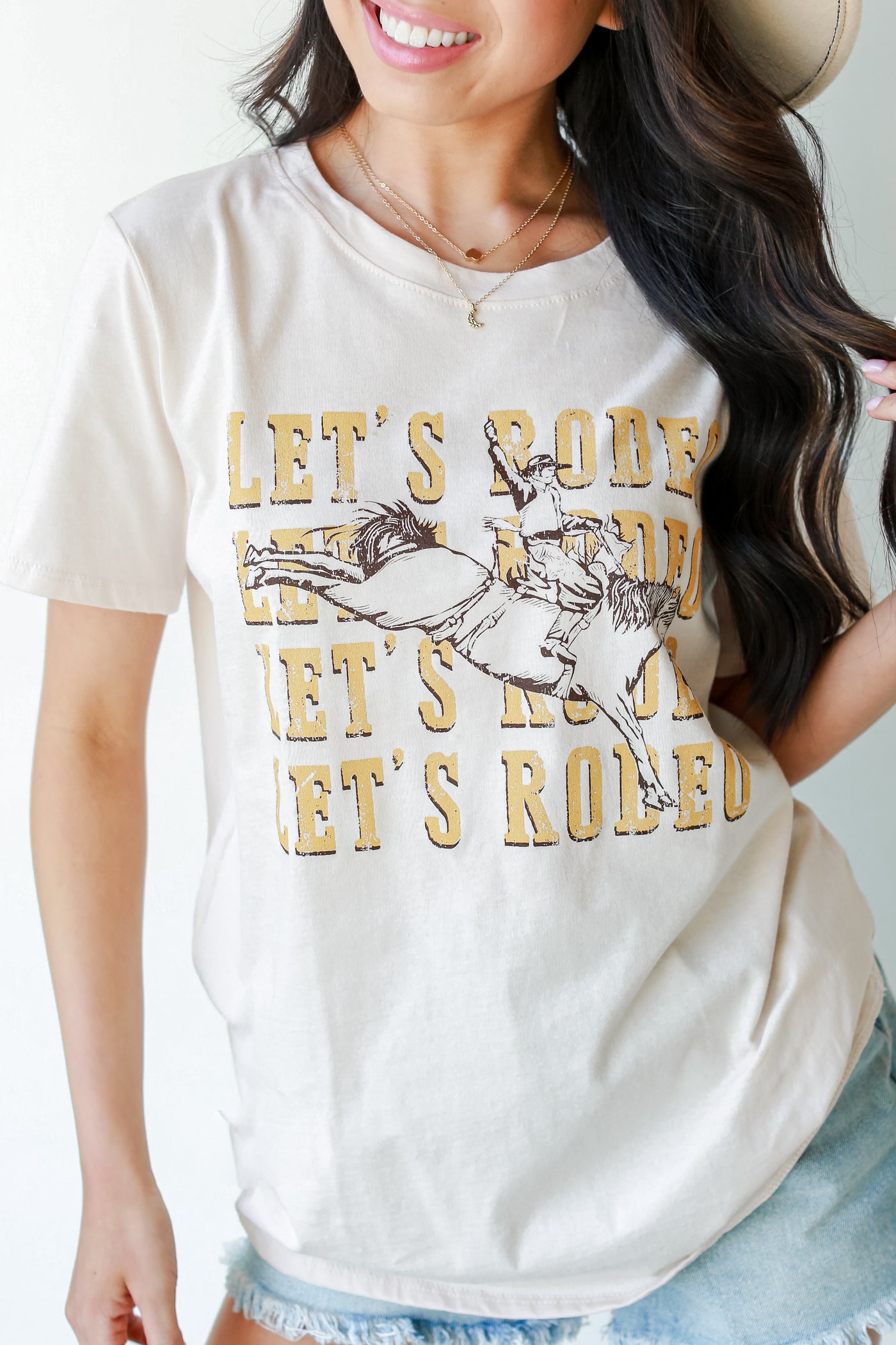 Let's Rodeo Graphic Tee close up