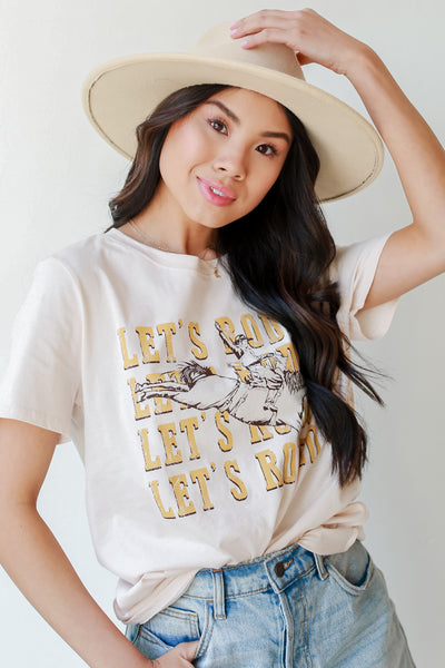 Let's Rodeo Graphic Tee front view