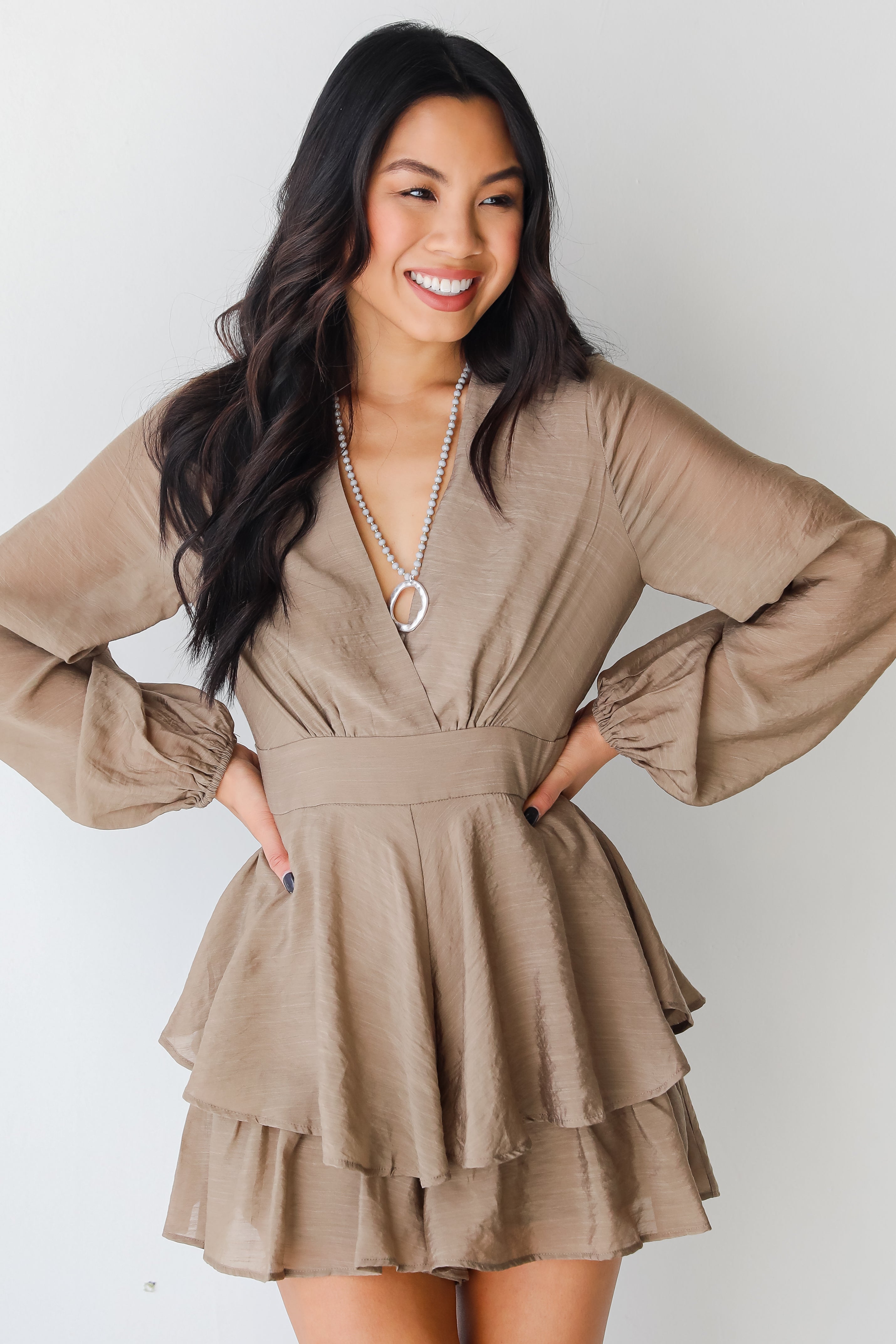 taupe Romper