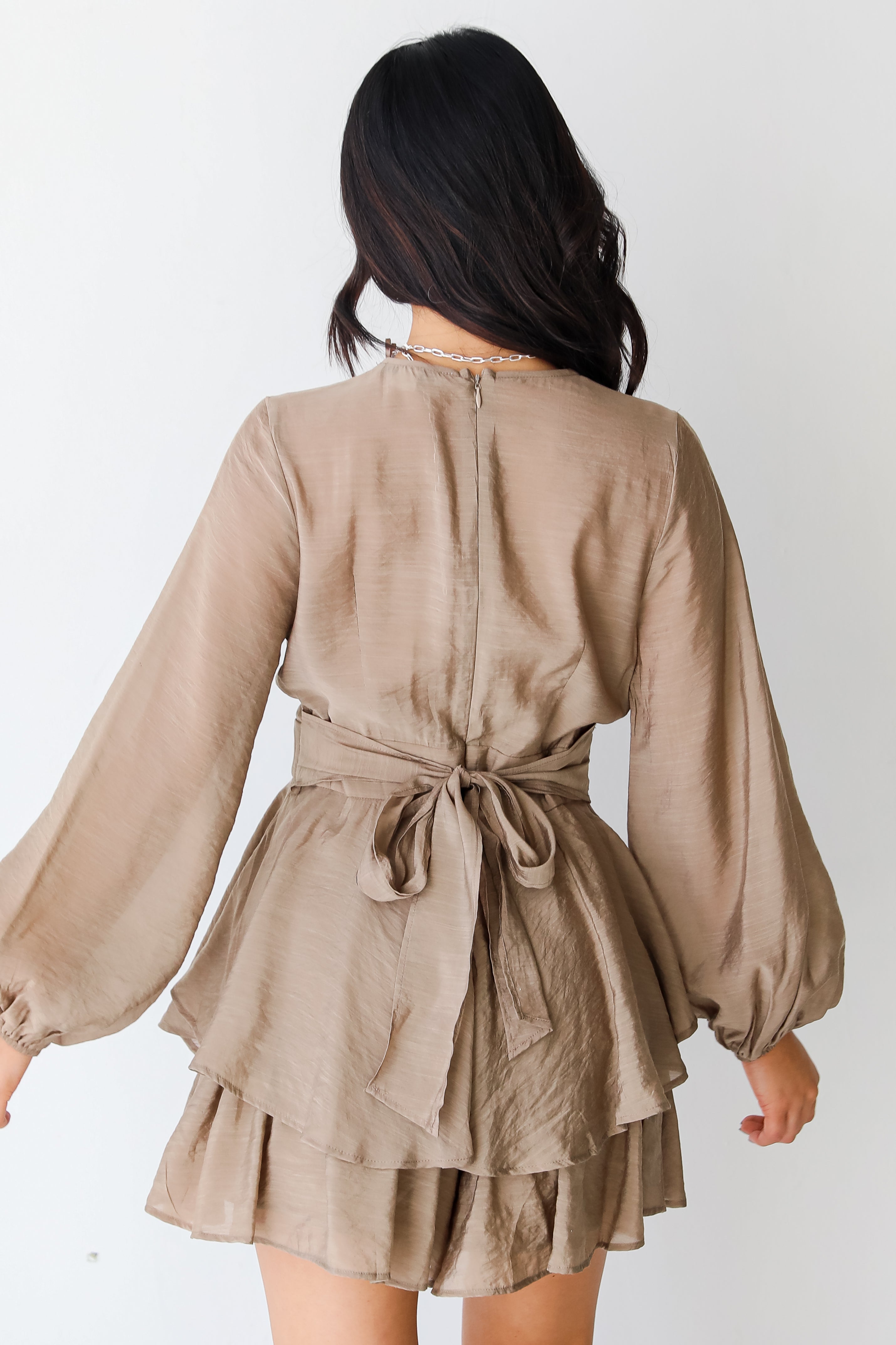 taupe Romper back view