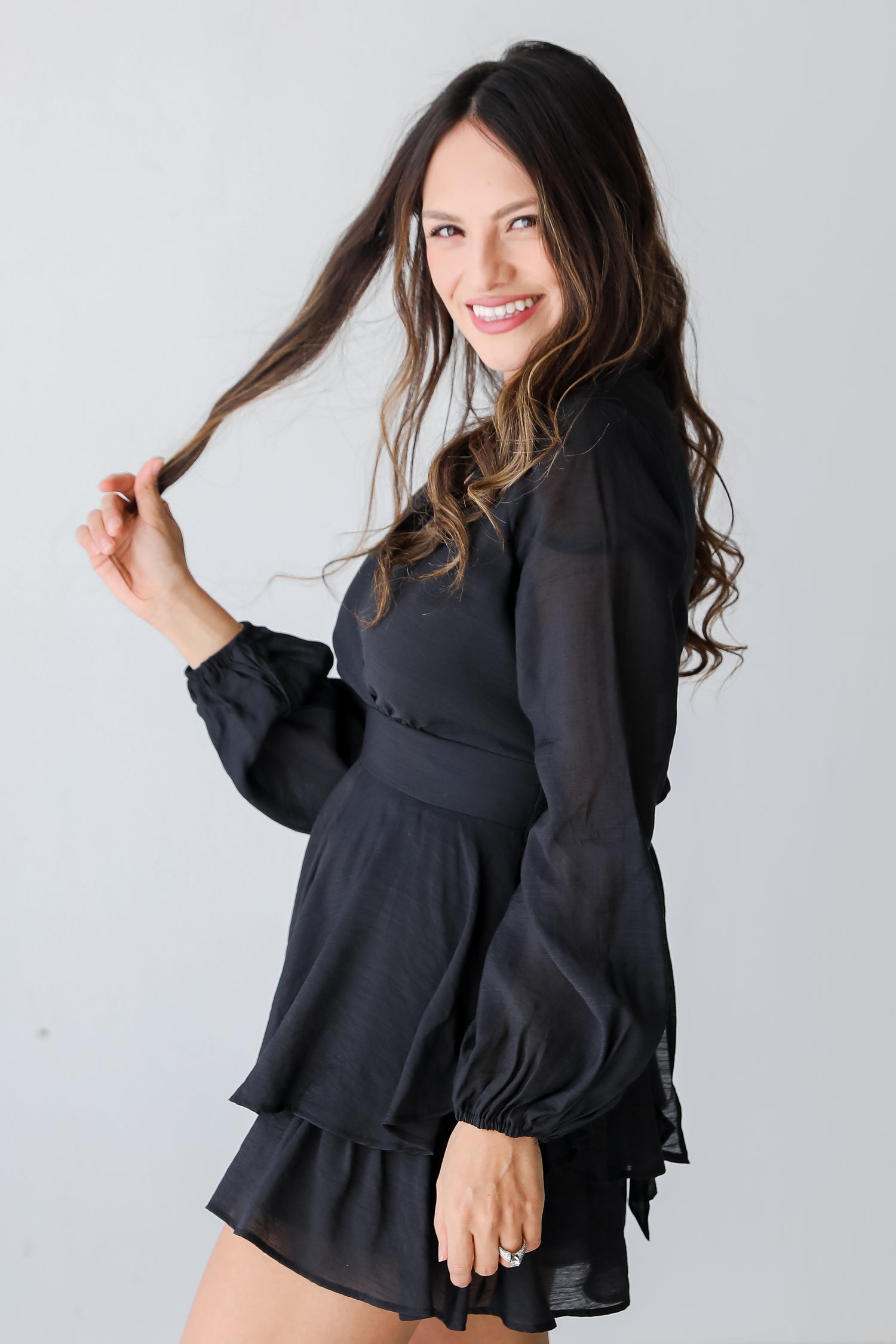 black Romper side view