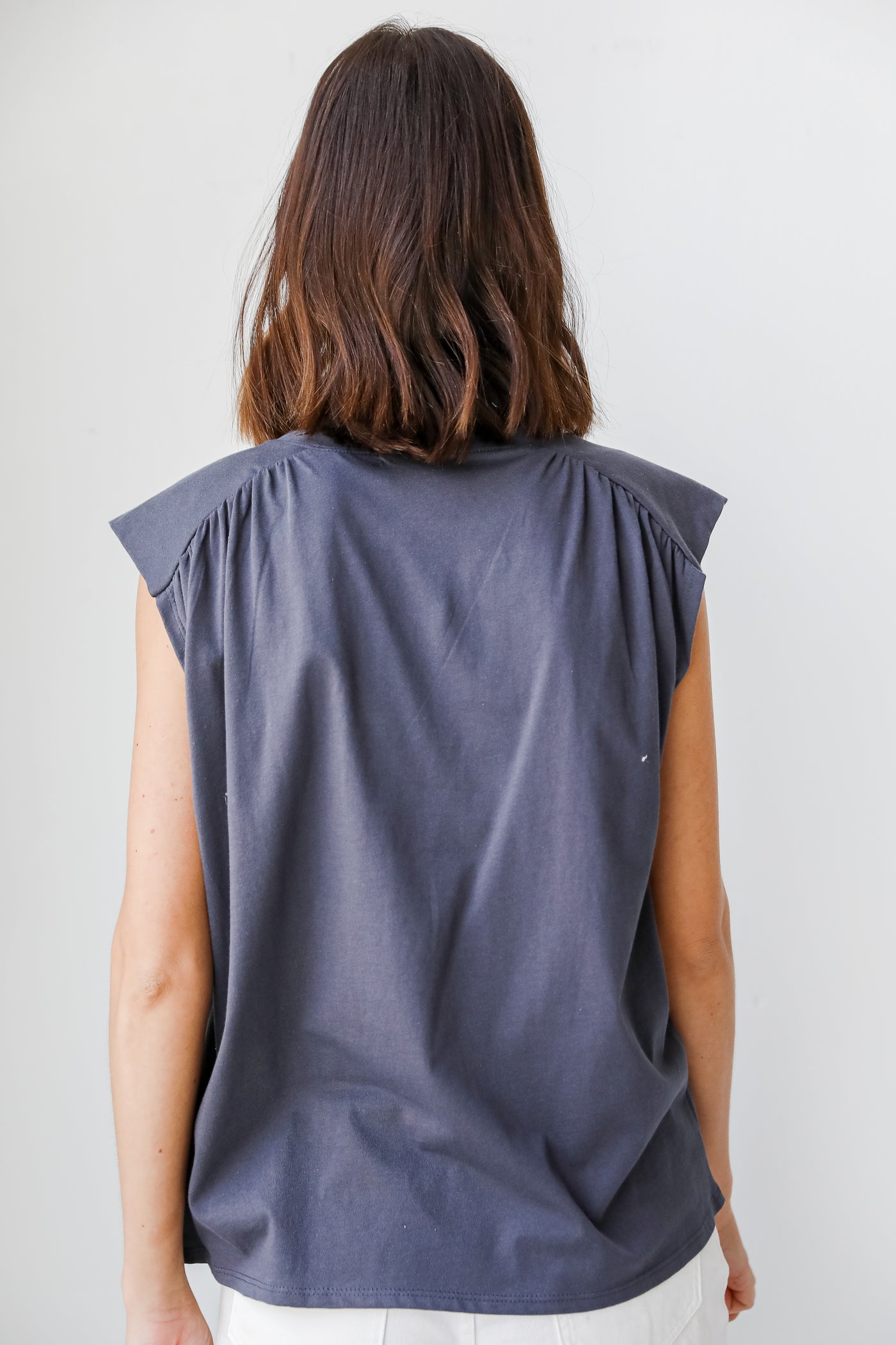 Charcoal Tee back view