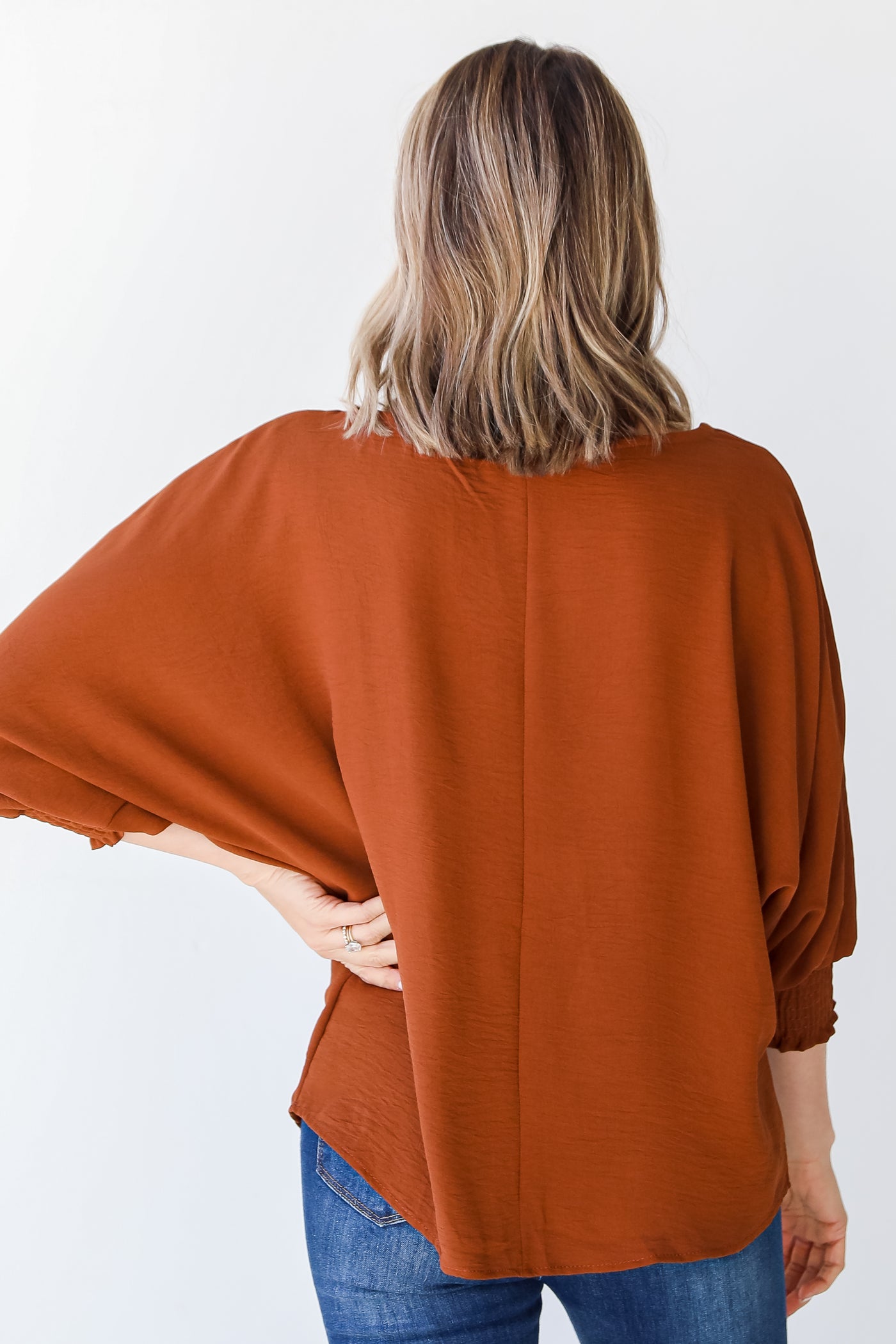 camel Blouse back view