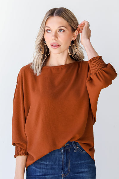 camel Blouse front view