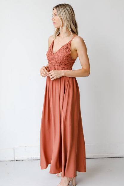 Crochet Maxi Dress side view