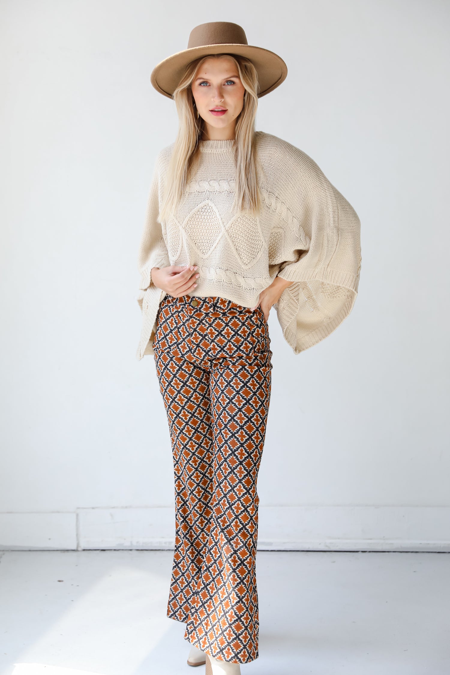 Corduroy Flare Pants front view