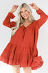 rust Mini Dress