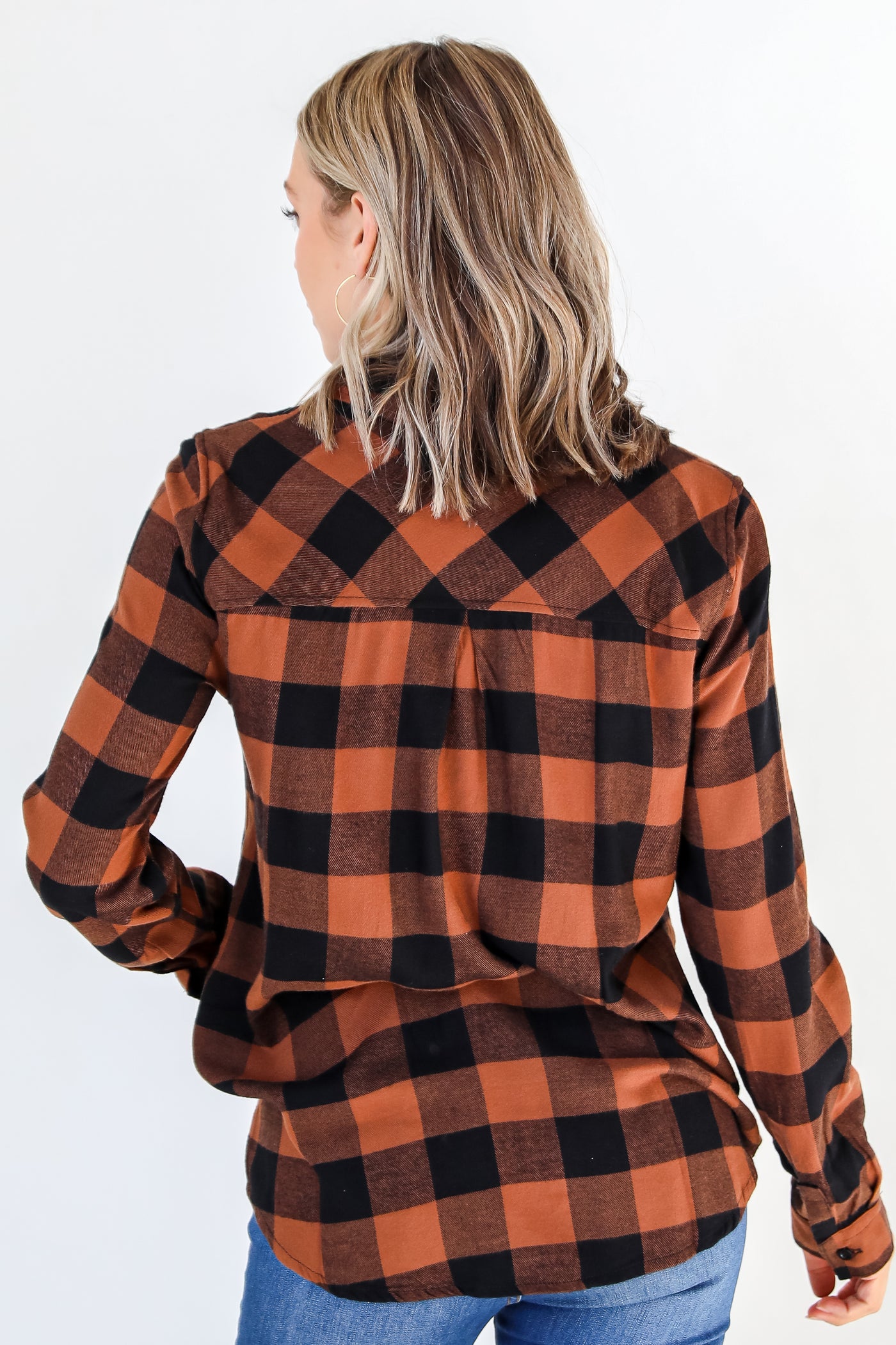 Flannel back view