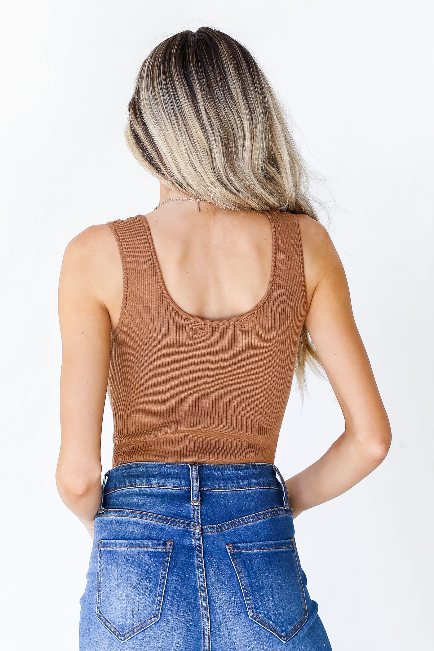 Ribbed Bodysuit back view