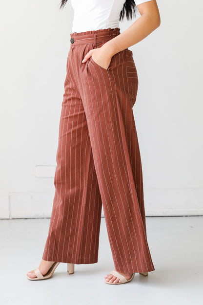 Striped Wide Leg Pants side view