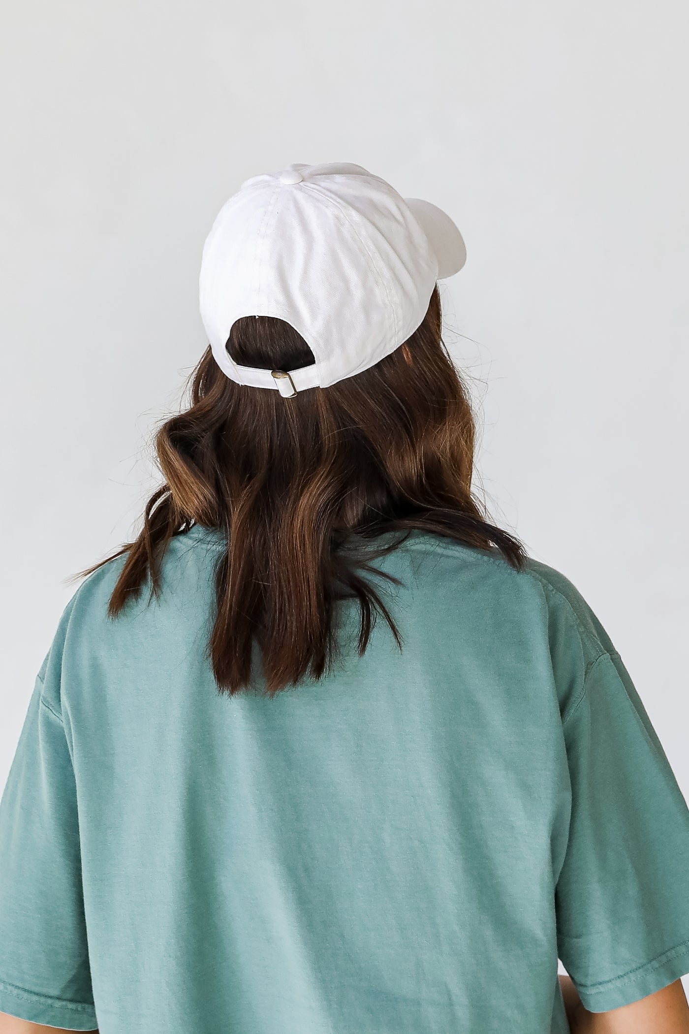 Savannah Embroidered Hat in white back view