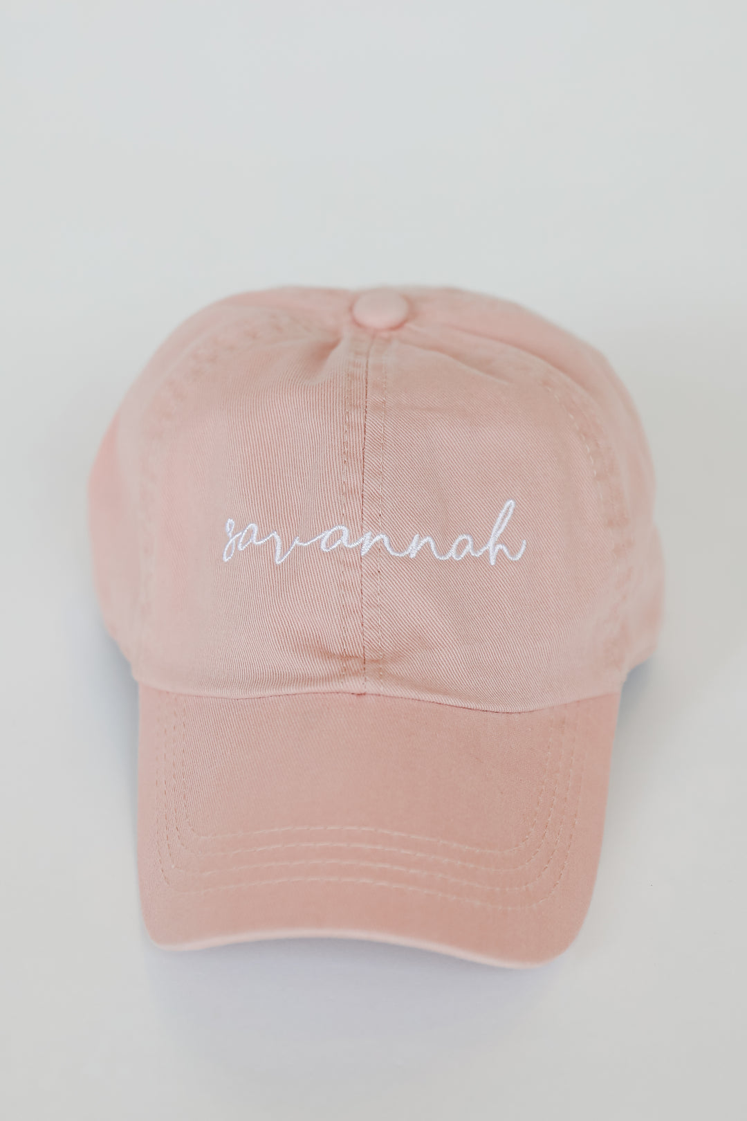 Savannah Embroidered Hat in blush