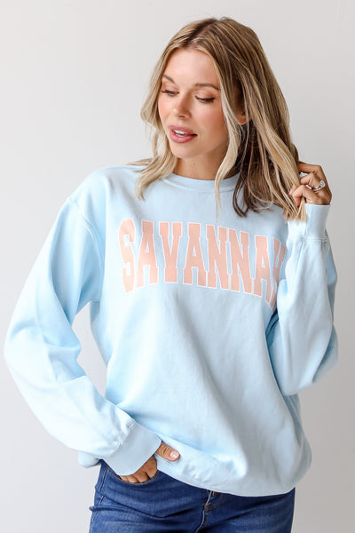 Light Blue Savannah Pullover