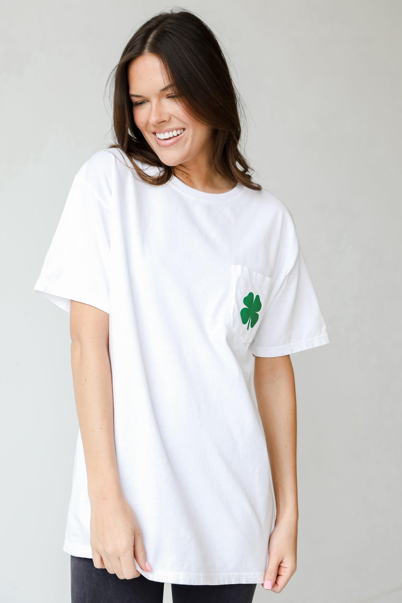 Feeling Lucky Clover Tee front view